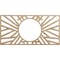 Ekena Millwork Hoover Wood Fretwork Pierced Ceiling Medallion, Red Oak, 38"W x 19"H x 14 1/4"ID x 1/4"T CMWP38X19X0250HORO - alternate 1